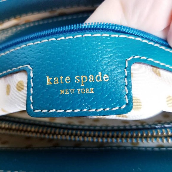 Kate Spade Wellesley Quinn bright teal Purse Handbag - Picture 7 of 14